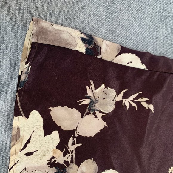 Vintage Studio Floral Shift Dress Brown & Cream Large 100% Polyester Lightweight - Picture 7 of 11